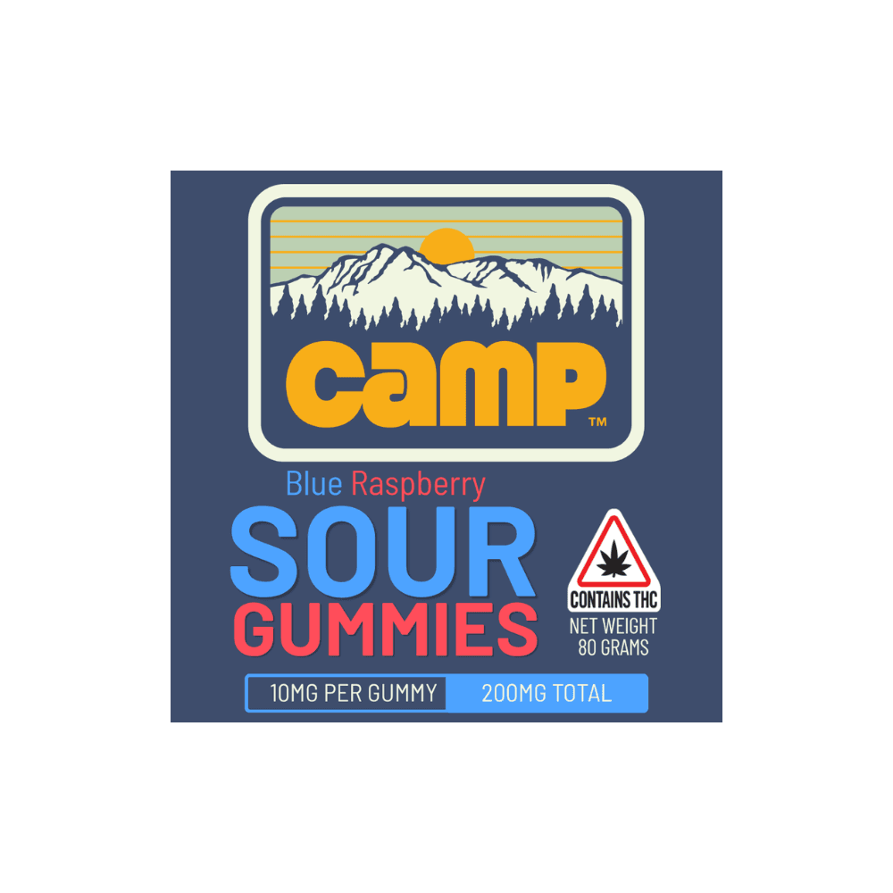 CAMP Sour Gummies - Blue Raspberry - 200mg/20pk