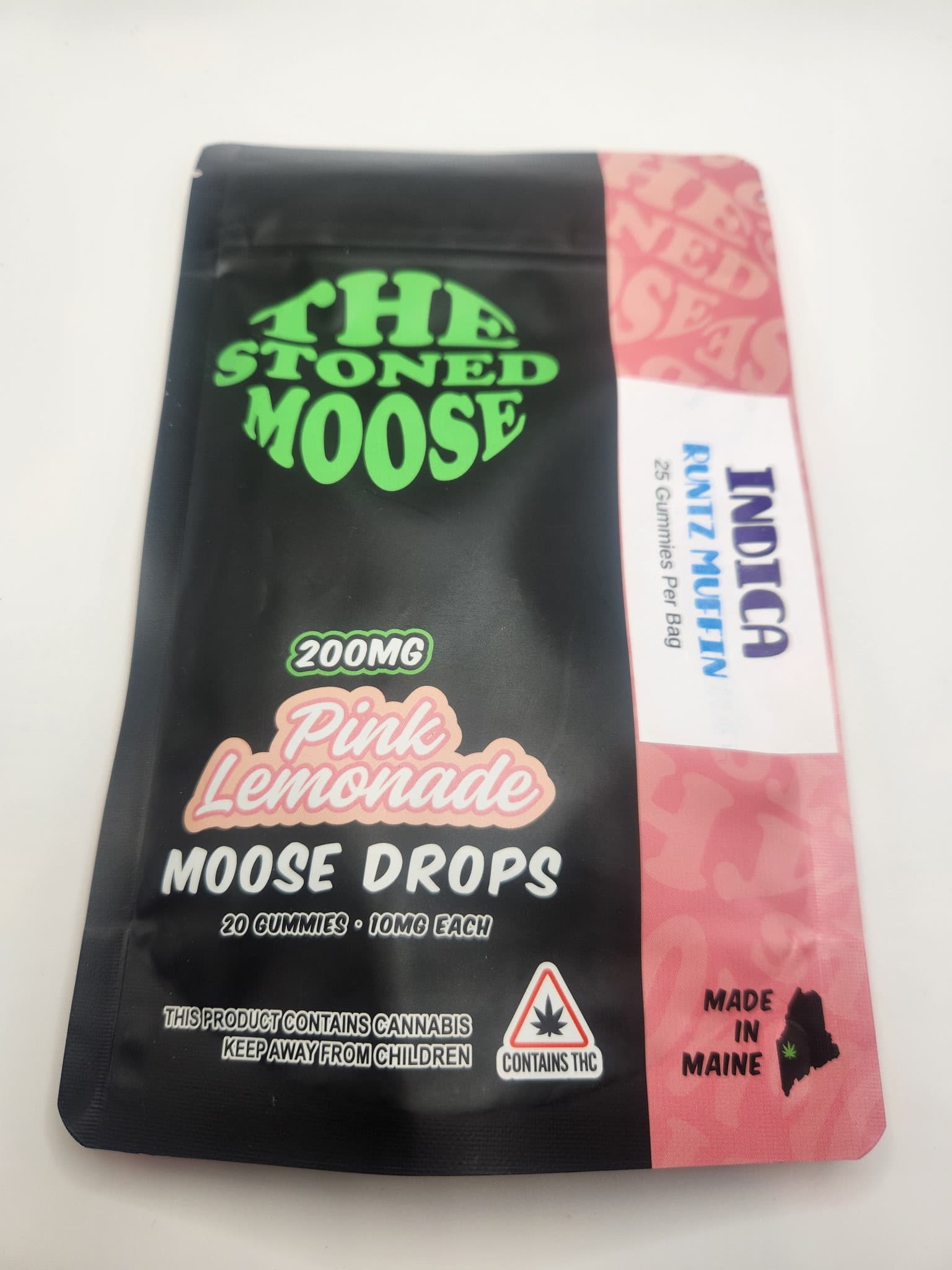 The Stoned Moose GUMMIES 200mg Pink Lemonade SATIVA - The Stoned Moose