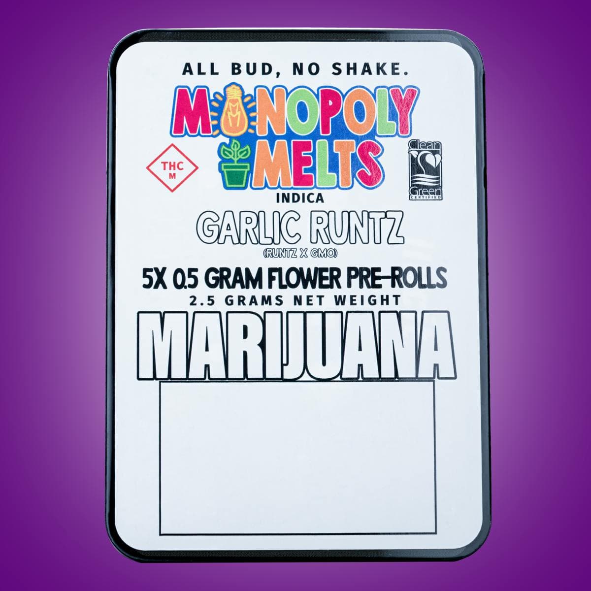 Monopoly Melts Grape Sherb PreRoll 5pk