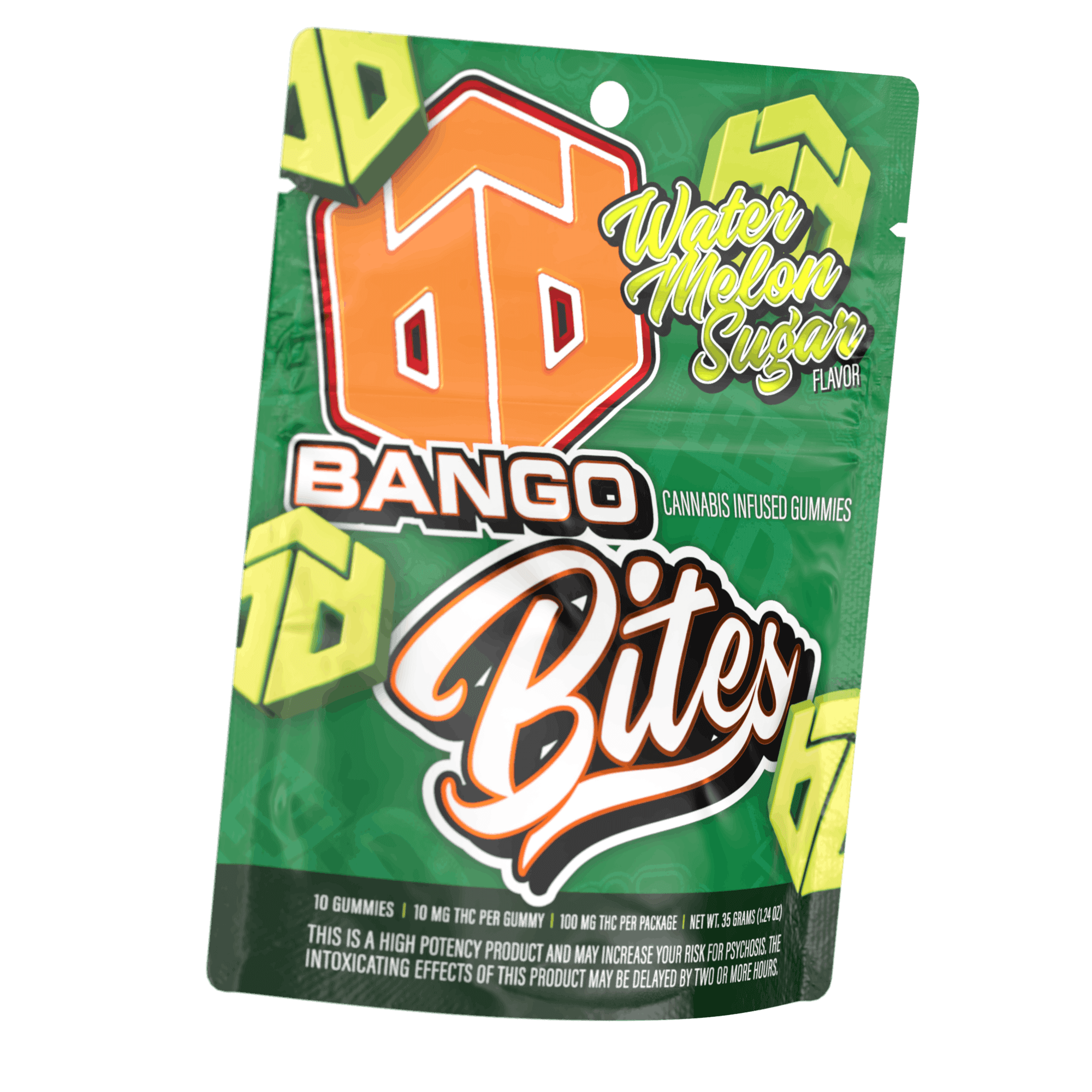 Bango Bites Sour Watermelon 10mg Gummies (10pk) 100mg