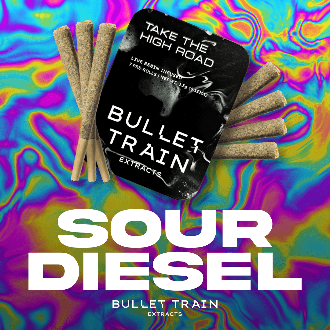 Bullet Train Sour Diesel | Infused Pre-roll | 7pk