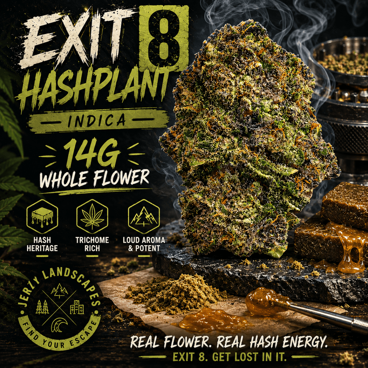 Jerzy Landscapes Exit 8 Hashplant (S-H) Flower | 3.5g