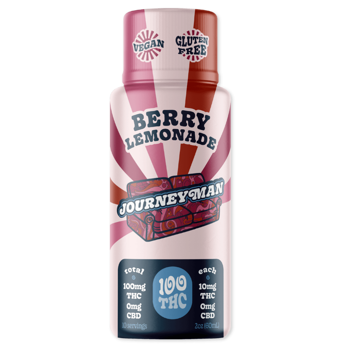 Journeyman Berry Lemonade | 100mg | 2oz Shot | Journeyman Beverages