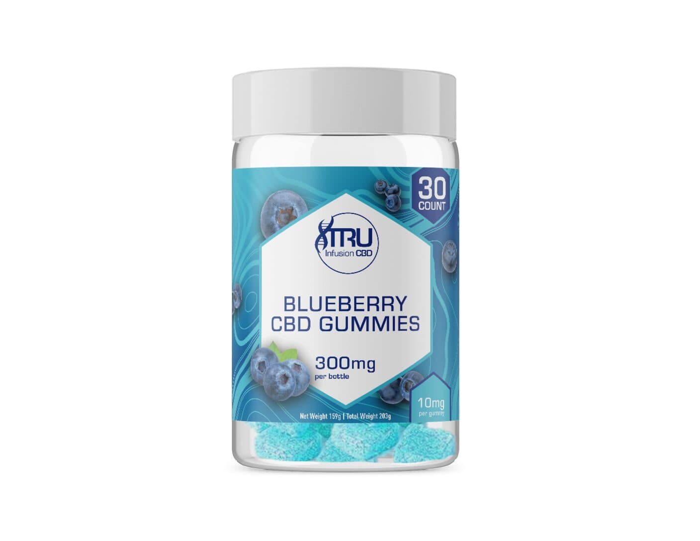 TRU Infusion CBD Blueberry Gummies 300mg