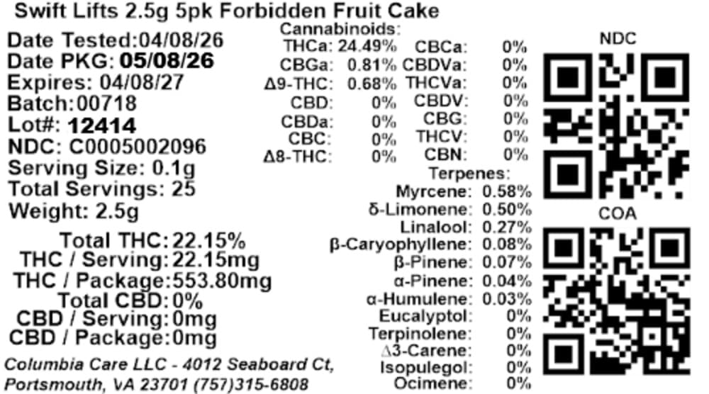 Swift Lifts Forbidden Fruit Cake [2.5g]