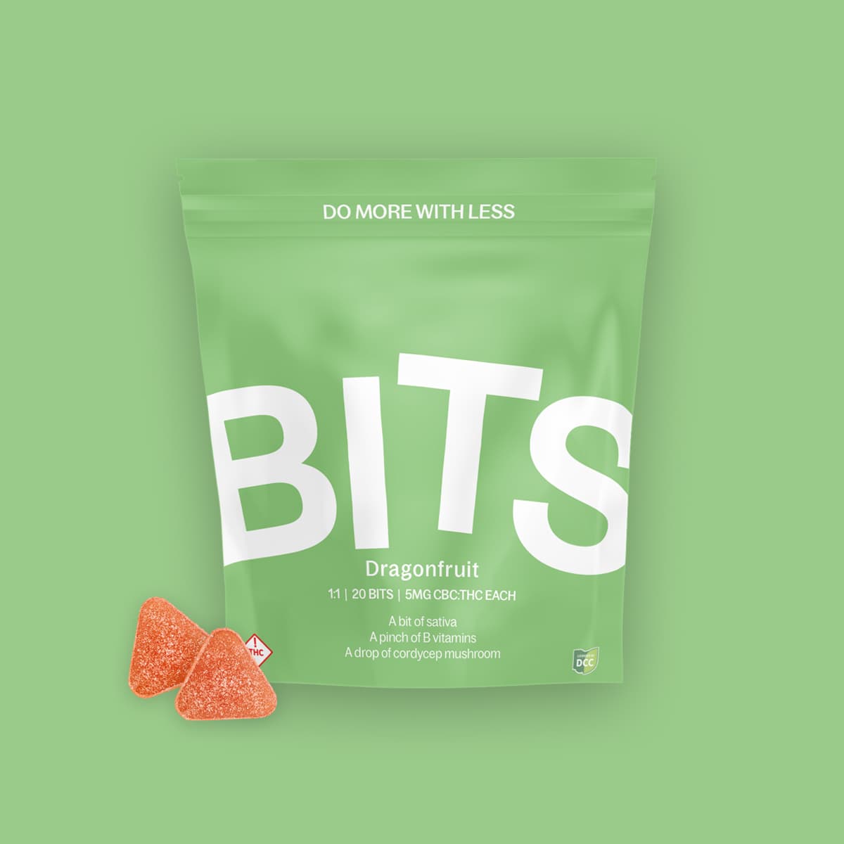 Bits Bits | Dragon Fruit 1:1 CBC 20ct | 110mg Gummies