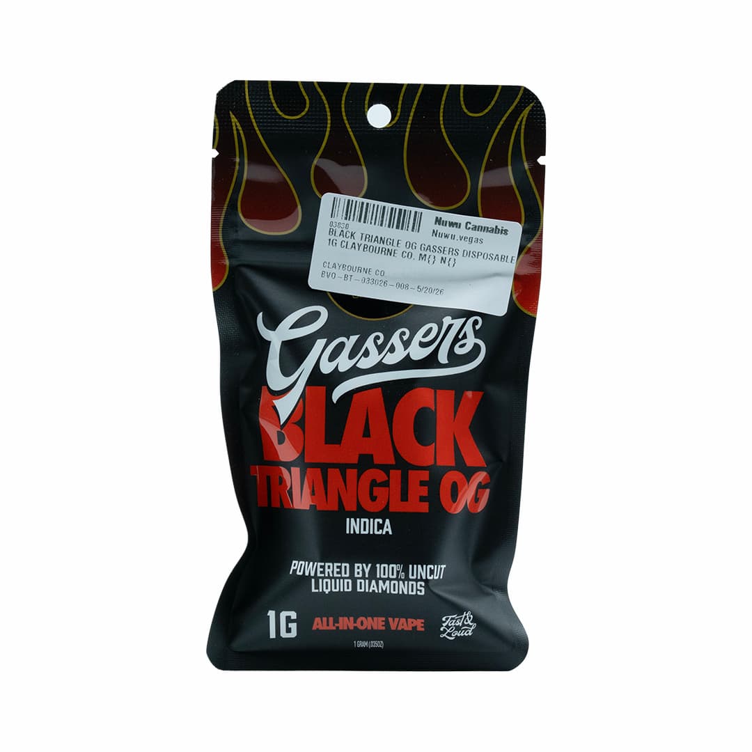 Claybourne Co. Claybourne Co. Gassers Black Triangle OG (I) Live Resin Liquid Diamond Disposable Vape 1g