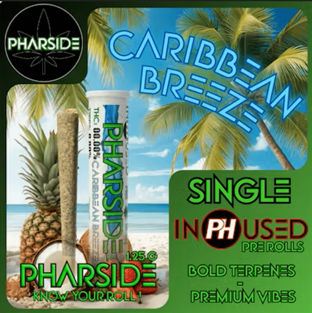 Pharside 1.25g Infused Pre-Roll - Caribbean Breeze
