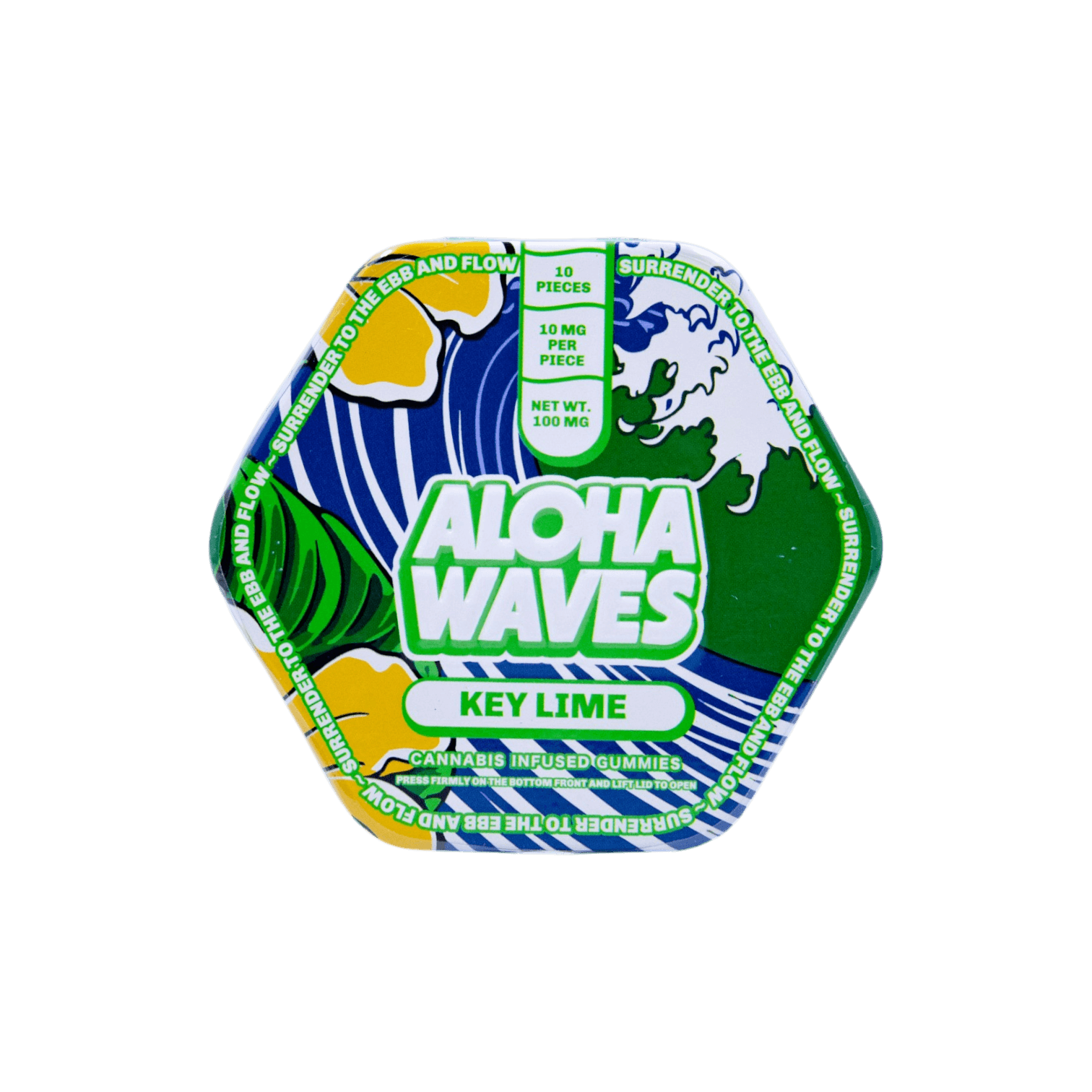 Aloha Waves Aloha Waves Key Lime 10pk 10mg Gummies