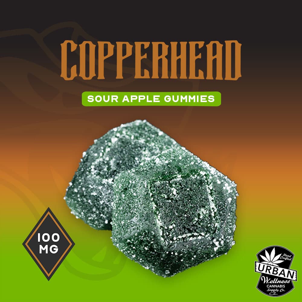 CopperHead Sour Apple Gummies [10pk] (100mg)