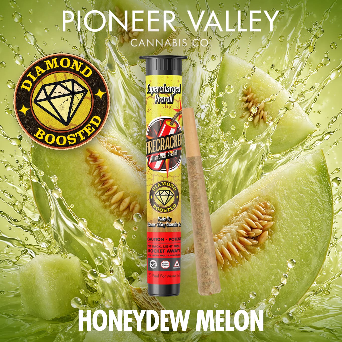 Firecrackers INFUSED PRE-ROLL | 1G | HONEYDEW | HYBRID | FIRECRACKER