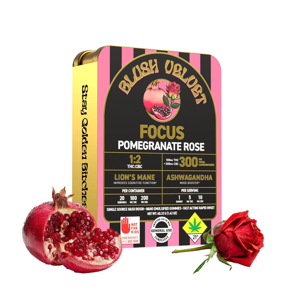 Blush Velvet Pomegranate Rose [20pk] (100mg THC/200mg CBC)