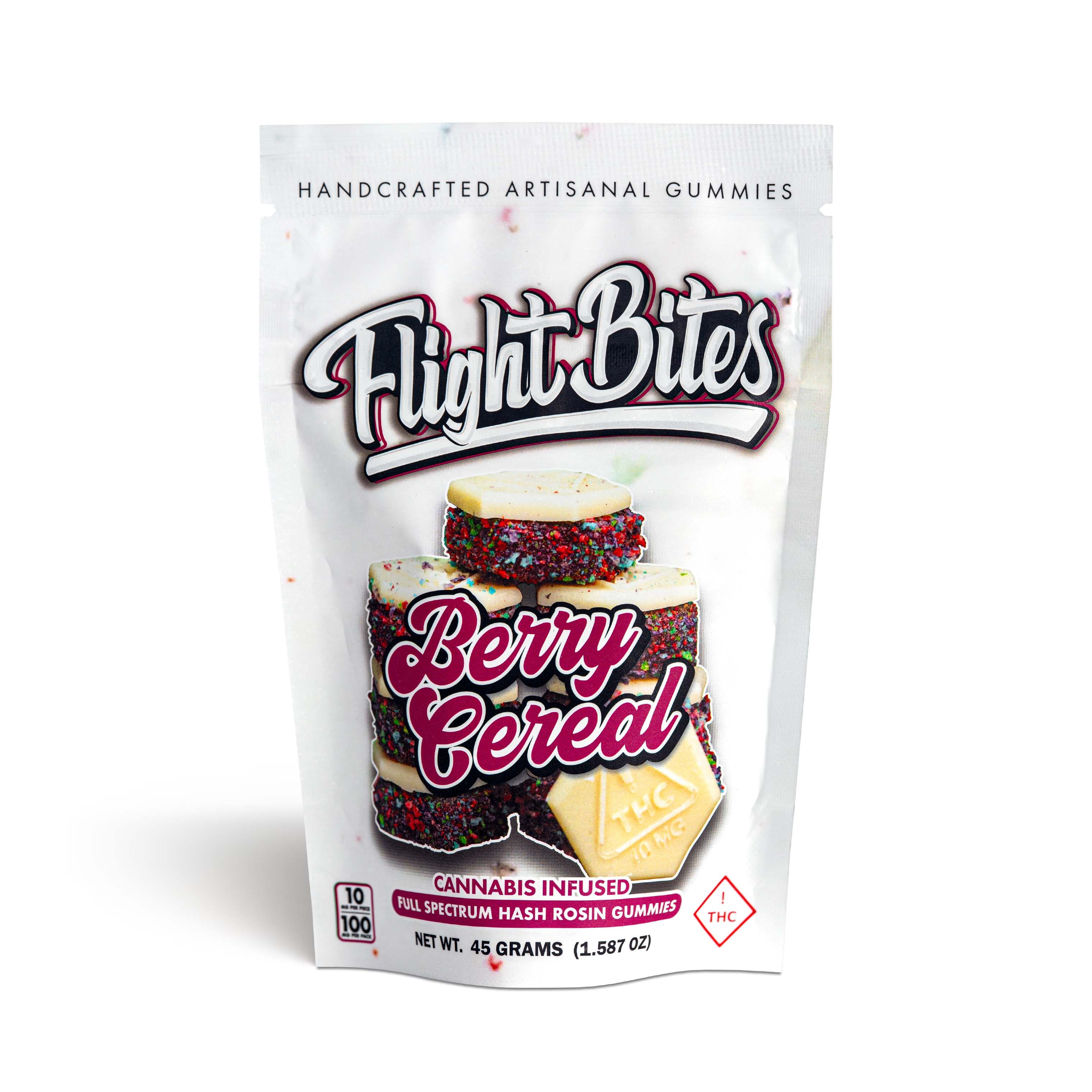 Flight Bites Berry Cereal Rosin Gummies - 100mg
