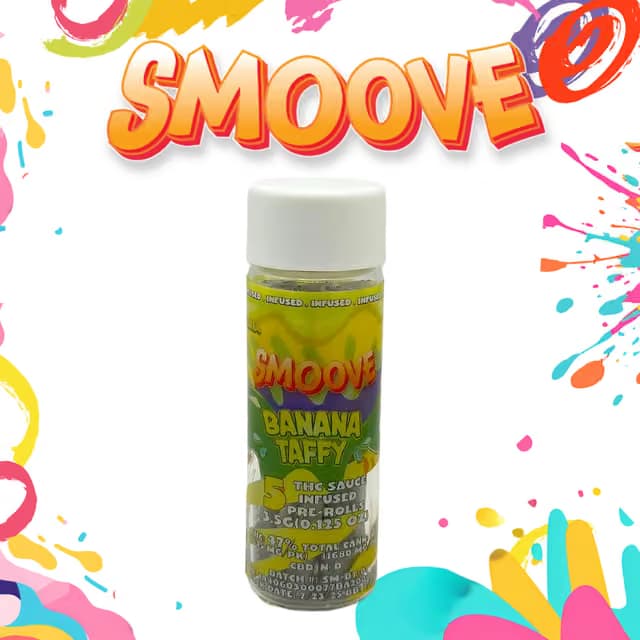 SMOOVE Banana Taffy | 5 Infused Pre Rolls x 0.7 - 3.5 G