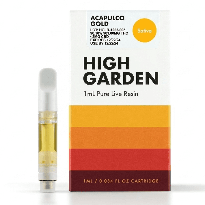 HIGH GARDEN Acapulco Gold | Live Resin Cartridge | 1g
