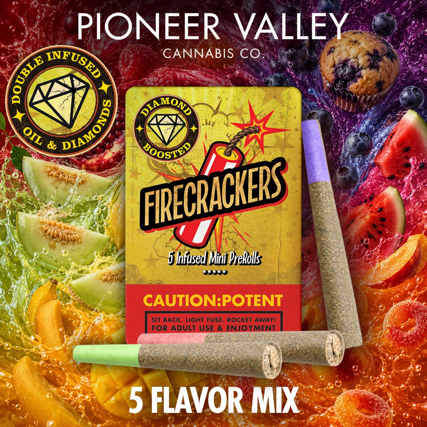 Firecrackers 5pk .7g Infused Pre-Rolls | Variety Pack | Firecrackers