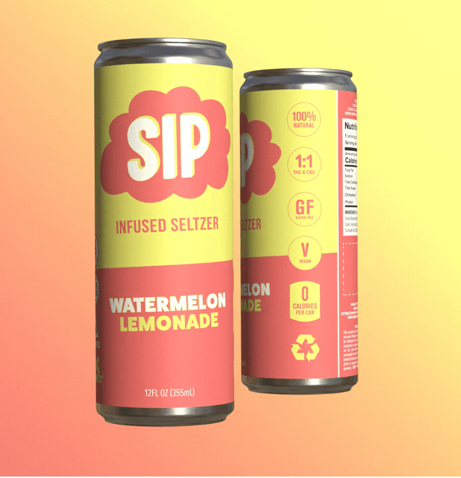SIP Watermelon Lemonade 1:1 (THC:CBD) | Seltzer 12oz | 5mg