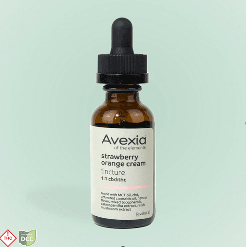 Avexia Strawberry Orange Cream 1:1 THC:CBD Tincture (550mg)