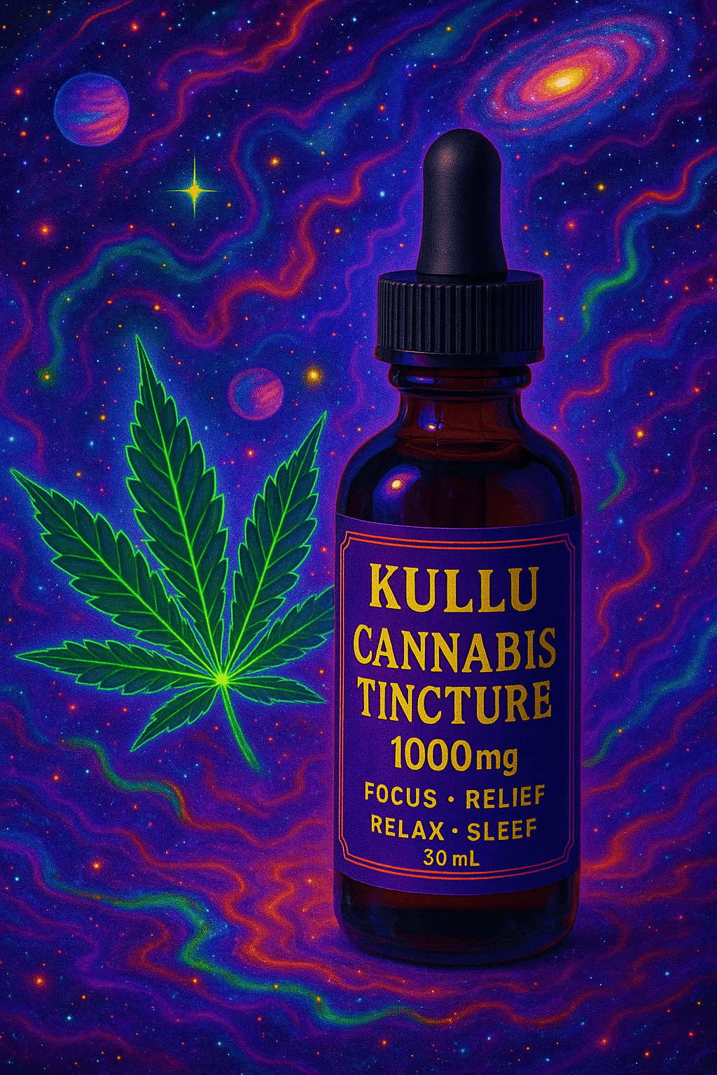 Kullu Kush Tinctures Medical Tincture (Relax) 1:1 THC/CBD