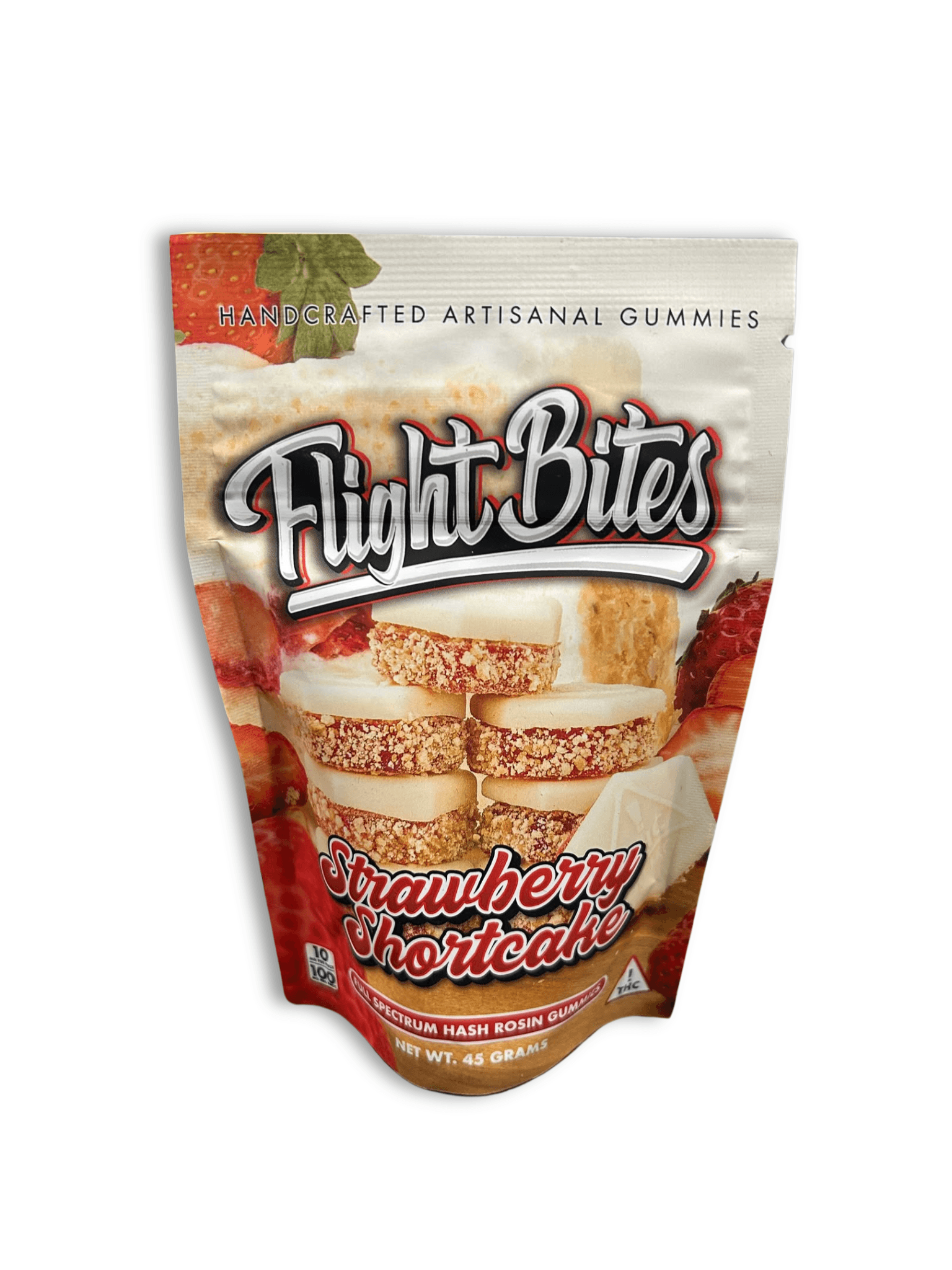 Flight Bites Gummies Strawberry Shortcake Rosin Gummies 100mg