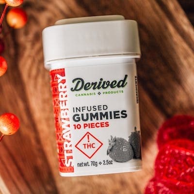 Derived Gummies Strawberry (H) 100mg THC
