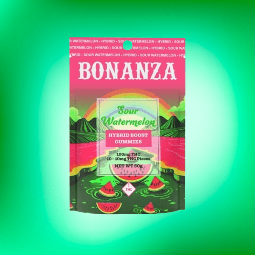 Bonanza Gummies Sour Watermelon (H) 100mg THC