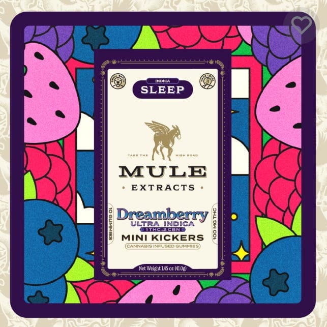 Mule Extracts Mule Extracts: Dreamberry: 1:2 THC:CBN 100mg
