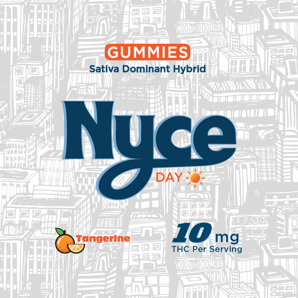 NYCE NYCE Tangerine Solventless 10pk 10mg Live Hash Rosin Gummies