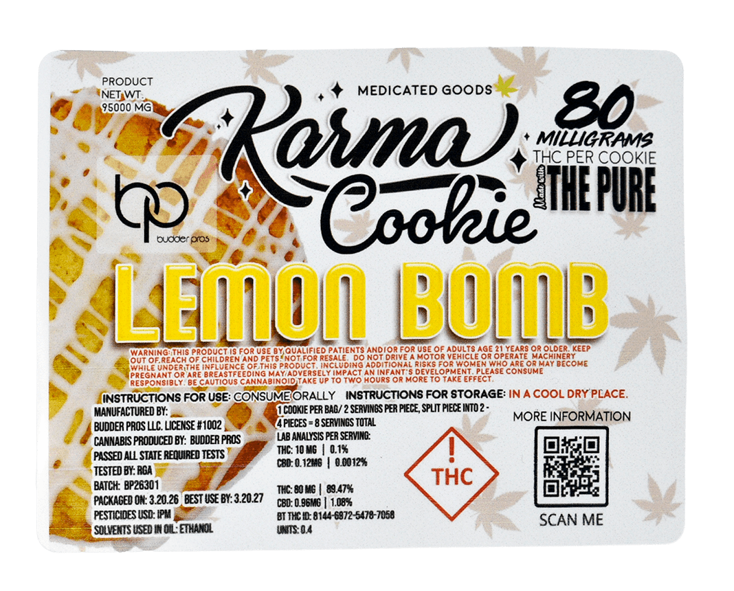 Karma Lemon Bomb Cookie | 80mg
