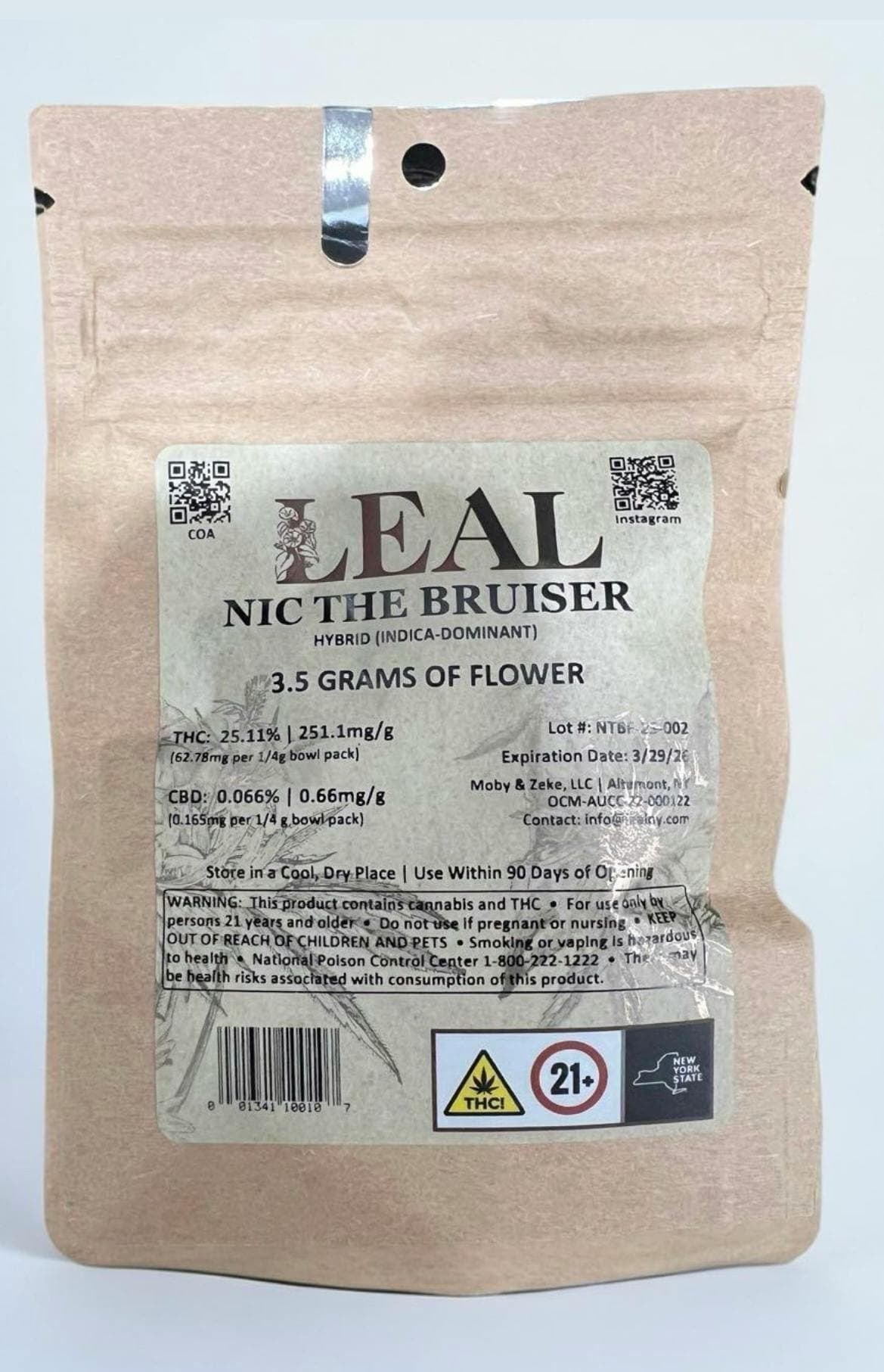 Leal Nic The Bruiser | 3.5g Flower