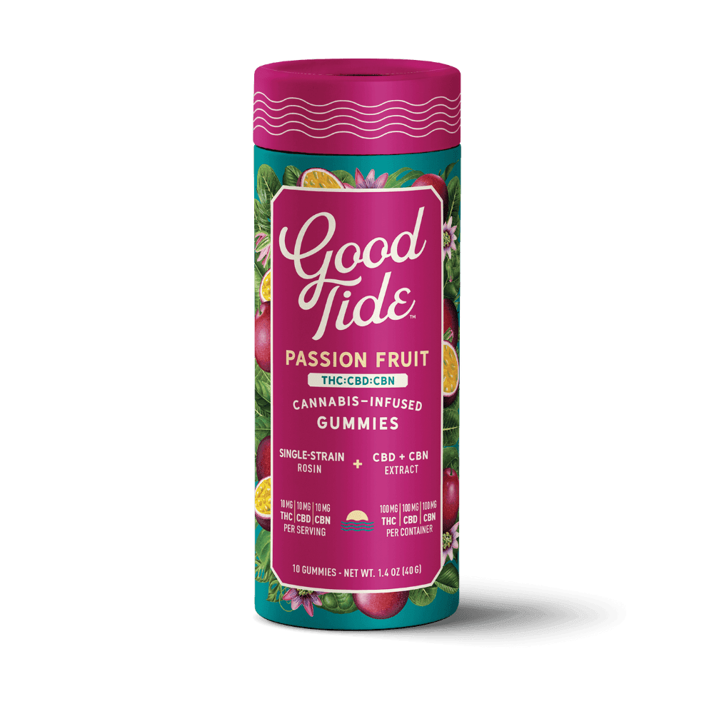 Good Tide Rosin Gummies | Passionfruit 1:1:1 (THC:CBD:CBN)