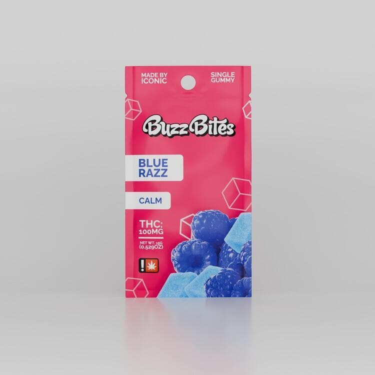 Buzz Bites Buzz Bites 100mg Single Blue Raspberry Gummy