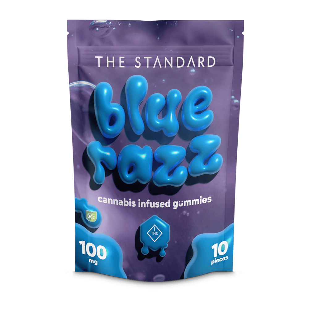 The Standard Blue Raspberry Gummies 10pk | 100mg