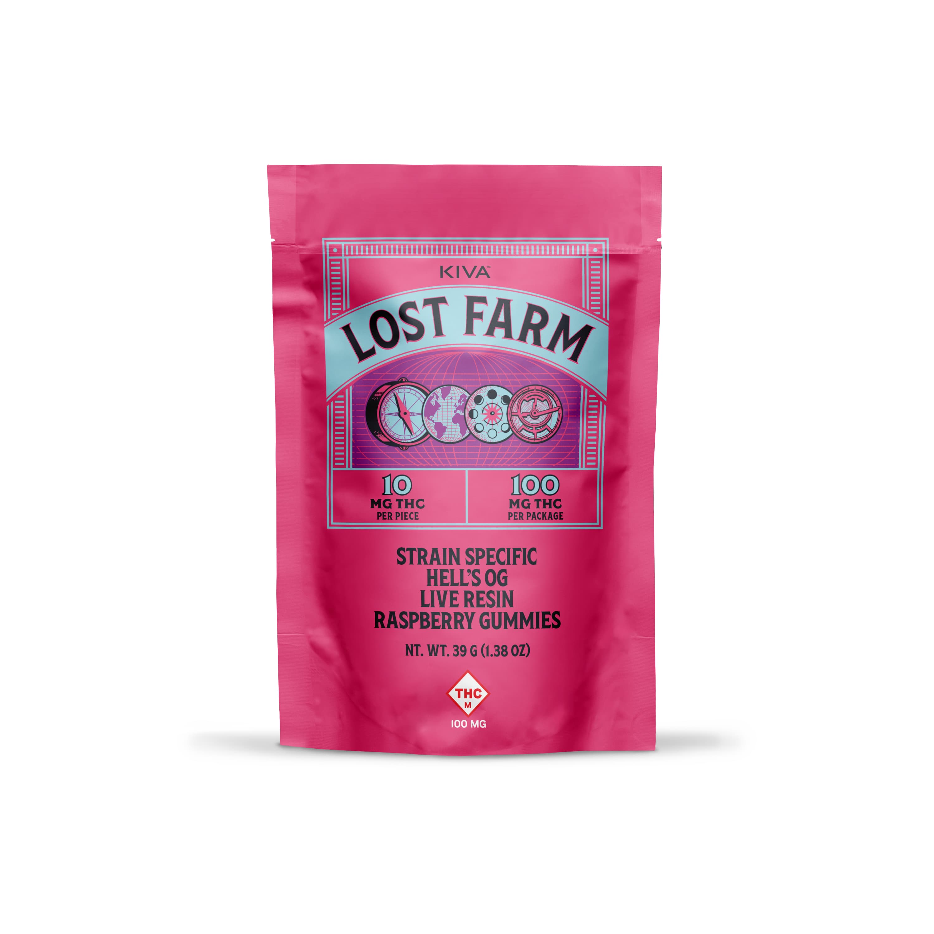 Lost Farms Raspberry x Hell's OG Live Resin Gummies | 100mg