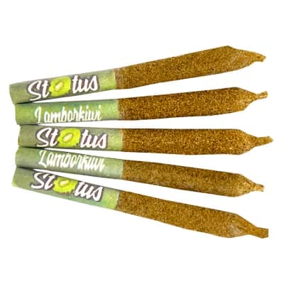 Status Lamborkiwi Liquid Diamond Infused Kief Coated J's 5x0.25g Resin
