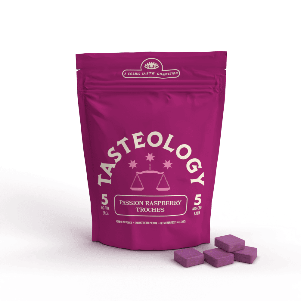 Tasteology Passion Raspberry Troches 1:1 THC:CBD