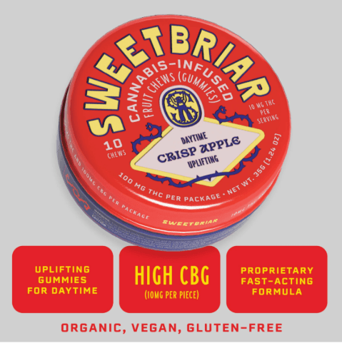 Sweetbriar Crisp Apple 1:1 THC:CBD - 10 Pack (100mg)
