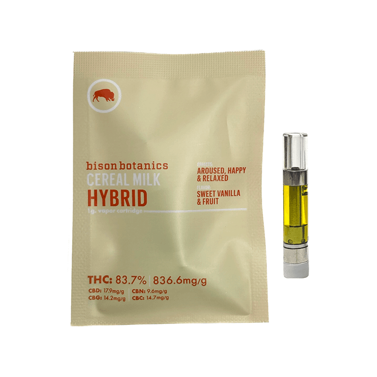 Bison Botanics Cereal Milk Cart | Balanced Hybrid | 83.7% THC