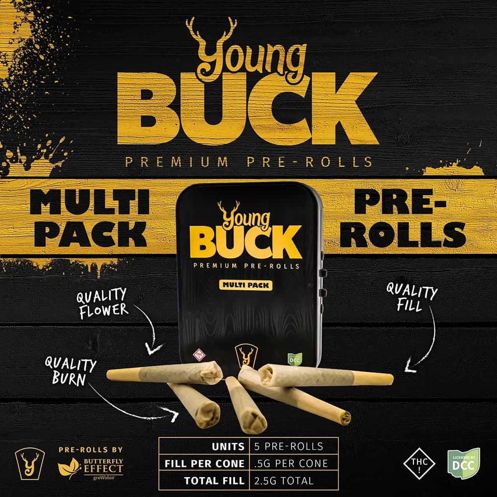 Young Buck Cadilac Rainbow Pre-Roll 5 Pack