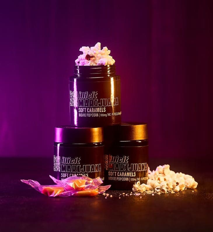 ILLICIT Movie Popcorn Soft Caramels 100mg