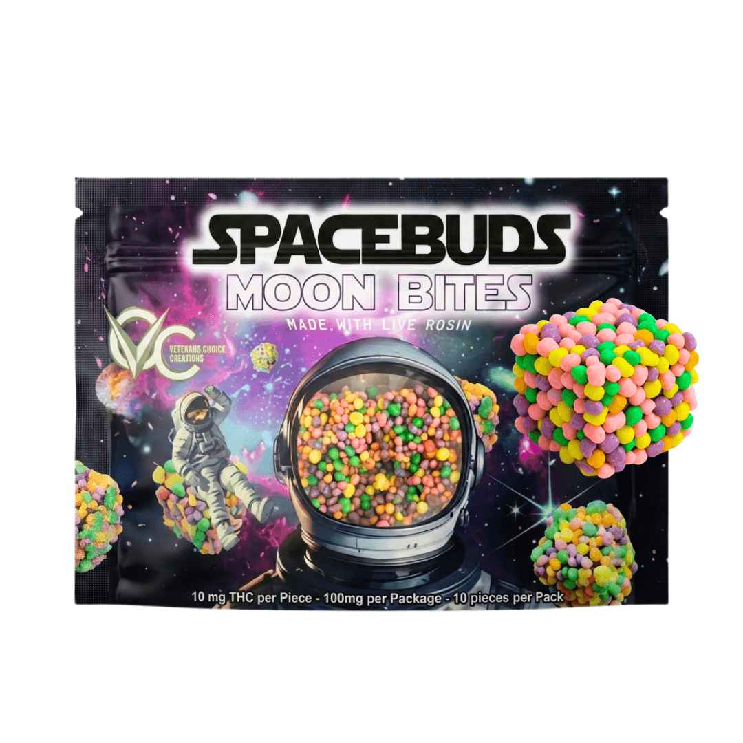 Spacebuds Moon Bites Grape Bubbly Live Rosin Edibles 10pc