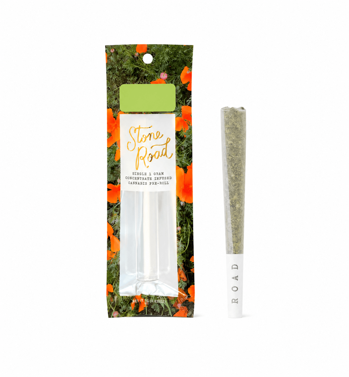 Stone Road Citrus Kiwi Breeze Diamonds & Bubble Hash-Infused Preroll | 1g