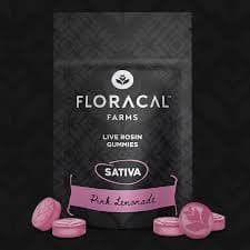FloraCal Farms Live Rosin Gummies - Pink Lemonade [10pk] (100mg)