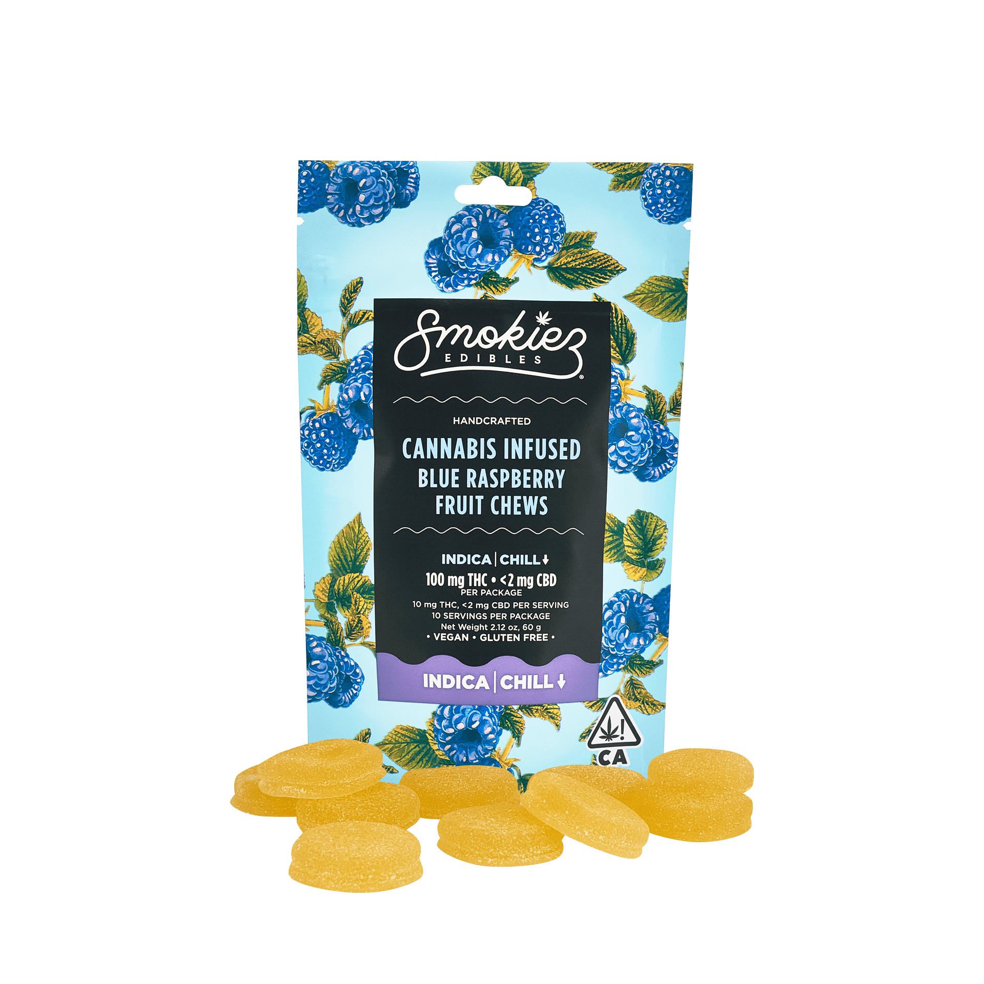 SMOKIEZ THC GUMMY - SWEET BLUE RASPBERRY - 100MG