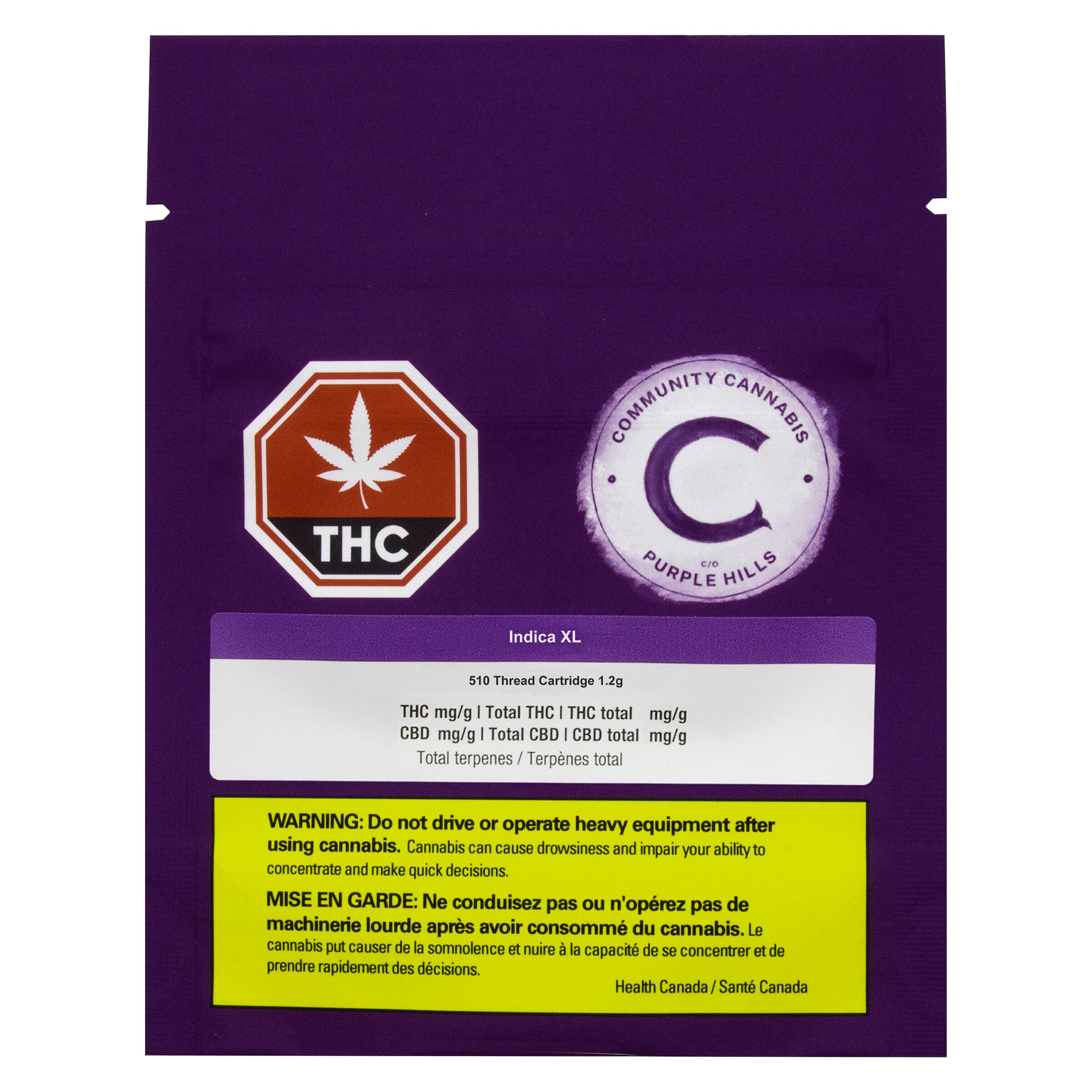 Community C/O Purple Hills Sativa XL 510 Thread Cartridge 510 Thread Cartridges