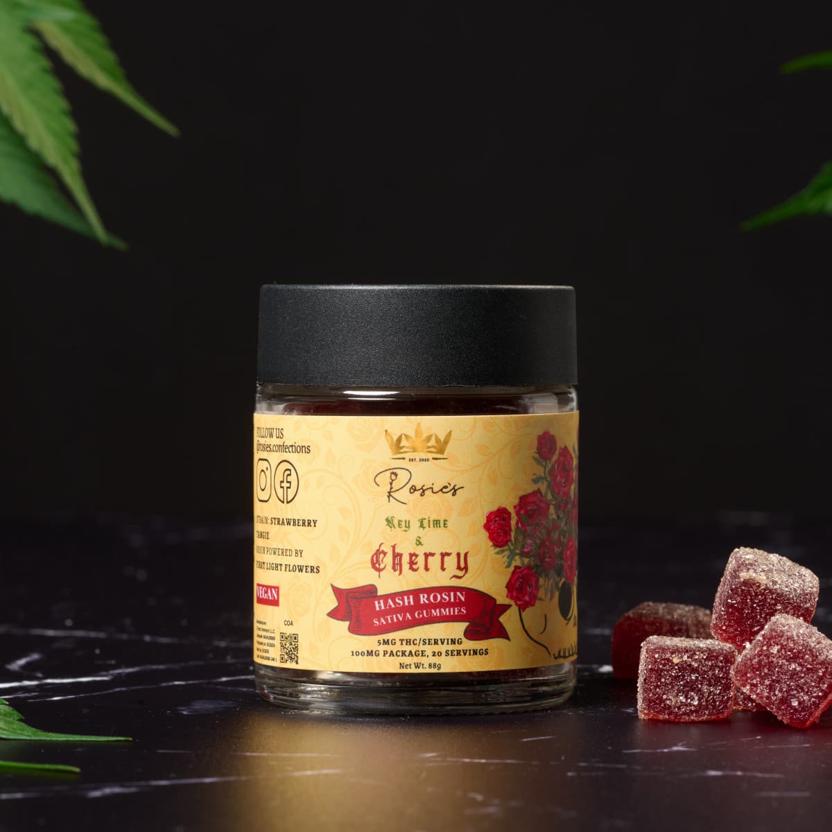 Rosie's Cherry Key Lime Rosin Gummies Rosie's