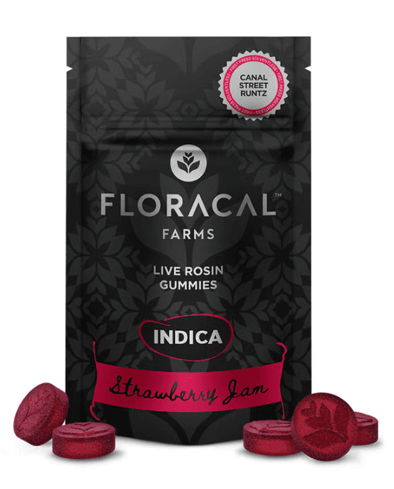 FloraCal Farms FloraCal Rosin Gummies (100mg) Strawberry Jam