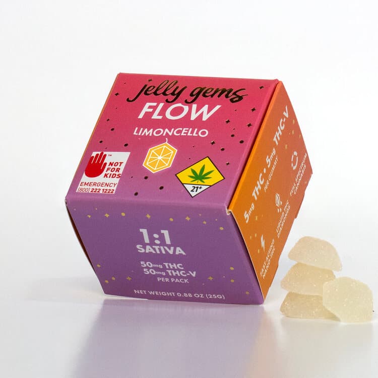 Jelly Gems 1:1 Limoncello [10pk] (50mg THC/50mg THC-V)