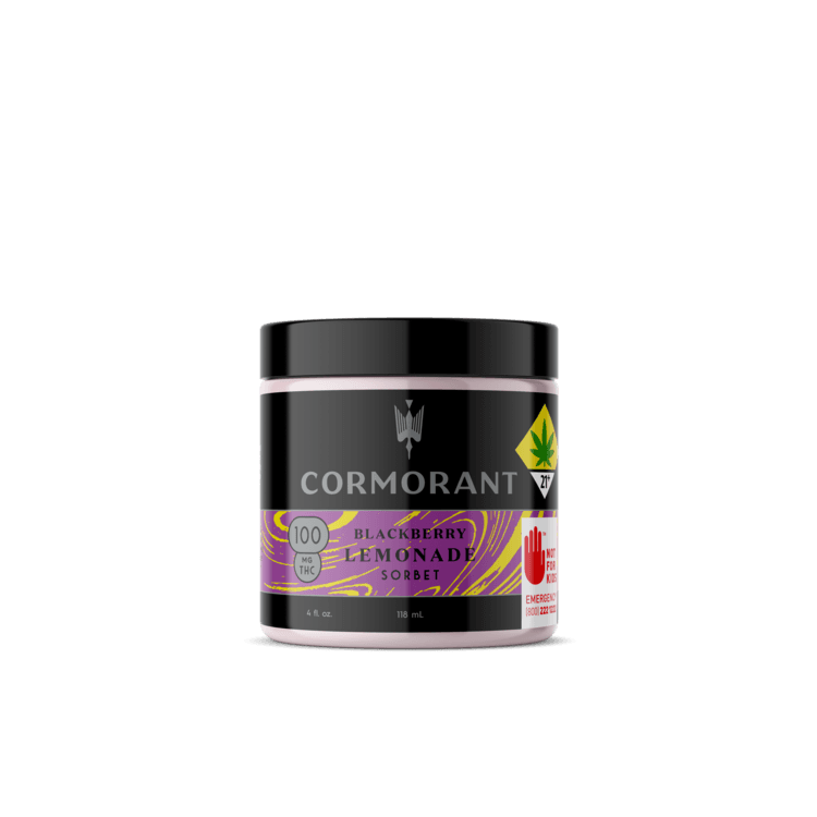Cormorant 4 oz. 1:1 Blackberry Lemonade Sorbet - 100 mg CBD + 100 mg THC