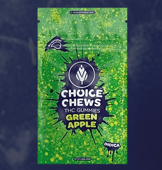 Choice Chews - Green Apple Indica Gummies (100mg 20pk)